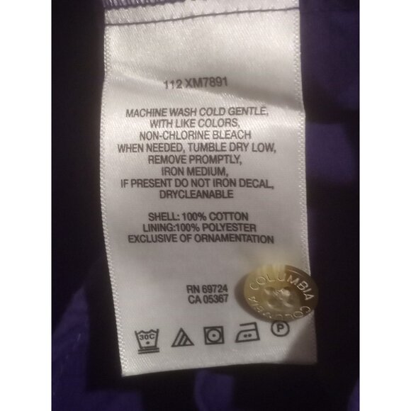 Mens Columbia PFG LSU Tigers Fishing Shirt Vented Short Sleeve Purple Size 2XL - Picture 10 of 12